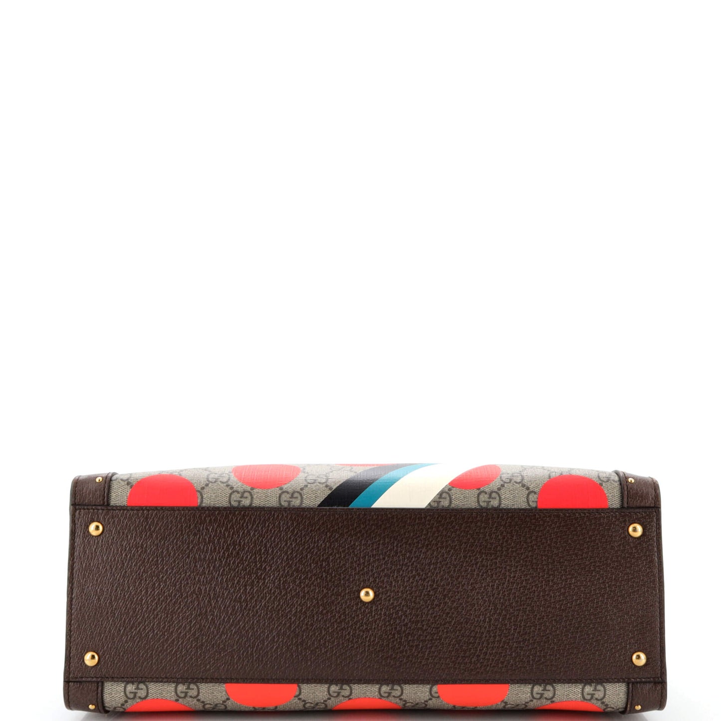 Diana NM Bamboo Handle Tote Printed GG Coated Canvas and Studded Leather Medium