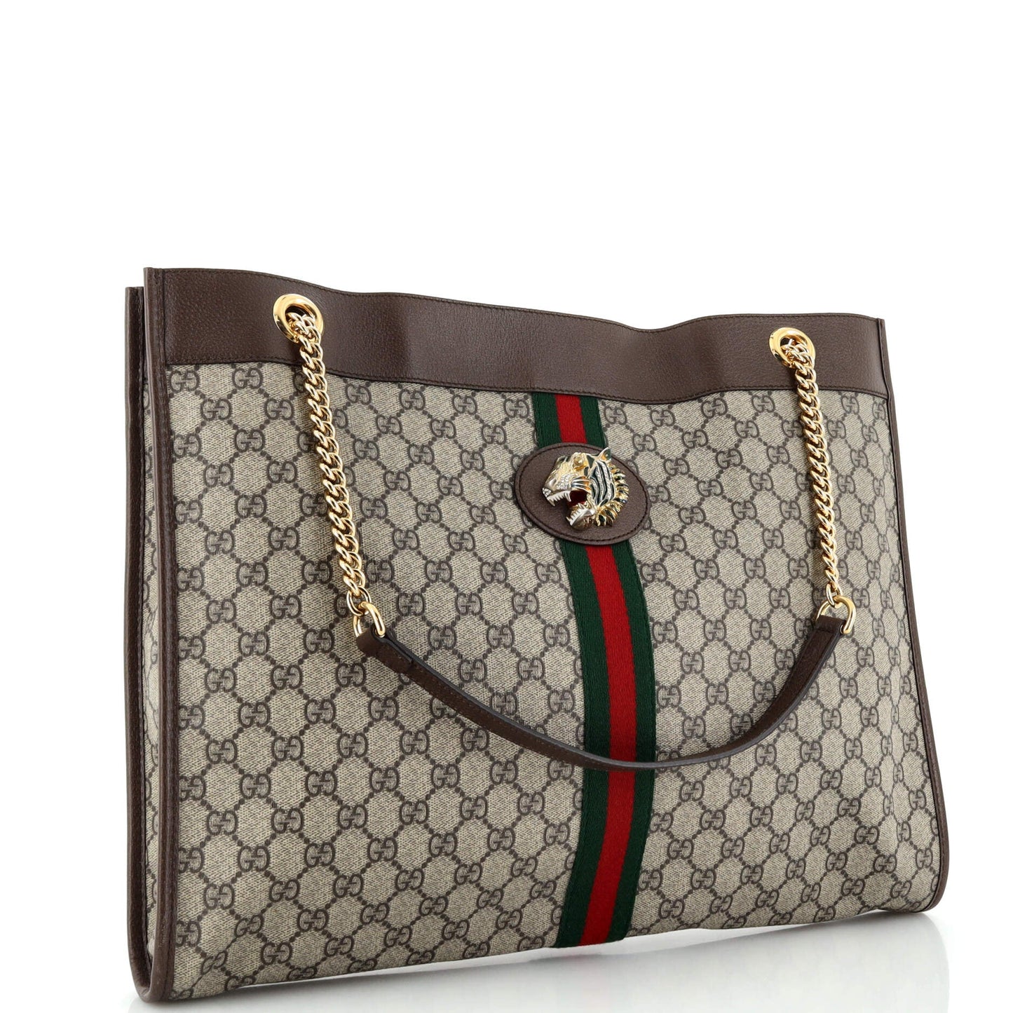 Rajah Chain Tote GG Coated Canvas Large