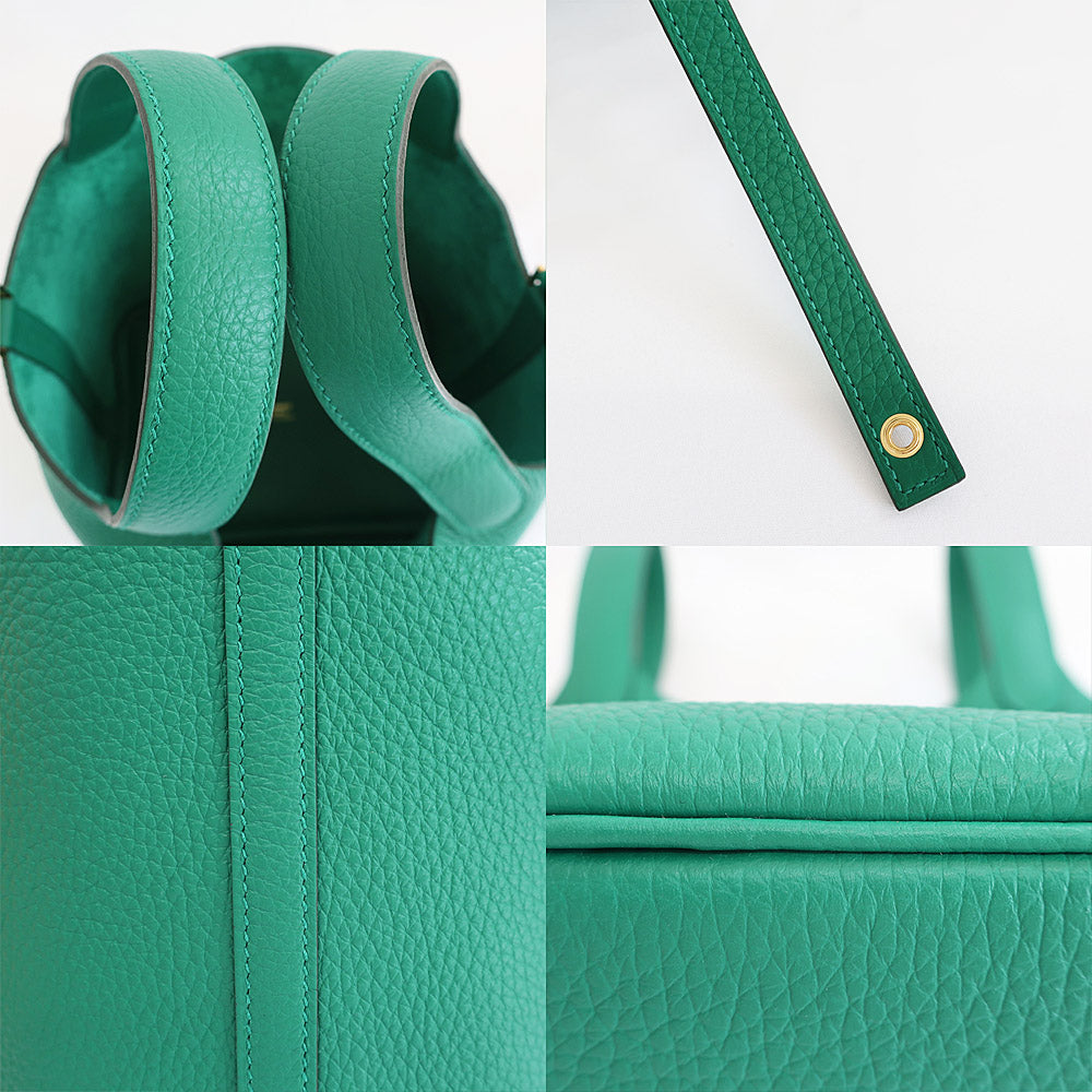 HERMES Hermes Picotin Lock PM Handbag BÃƒÂ¥Ã‹â€ Ã‚Â» 2023 Made around Vertigo G  Green clemence  New Unused]  Vertigo Quality Woodwear