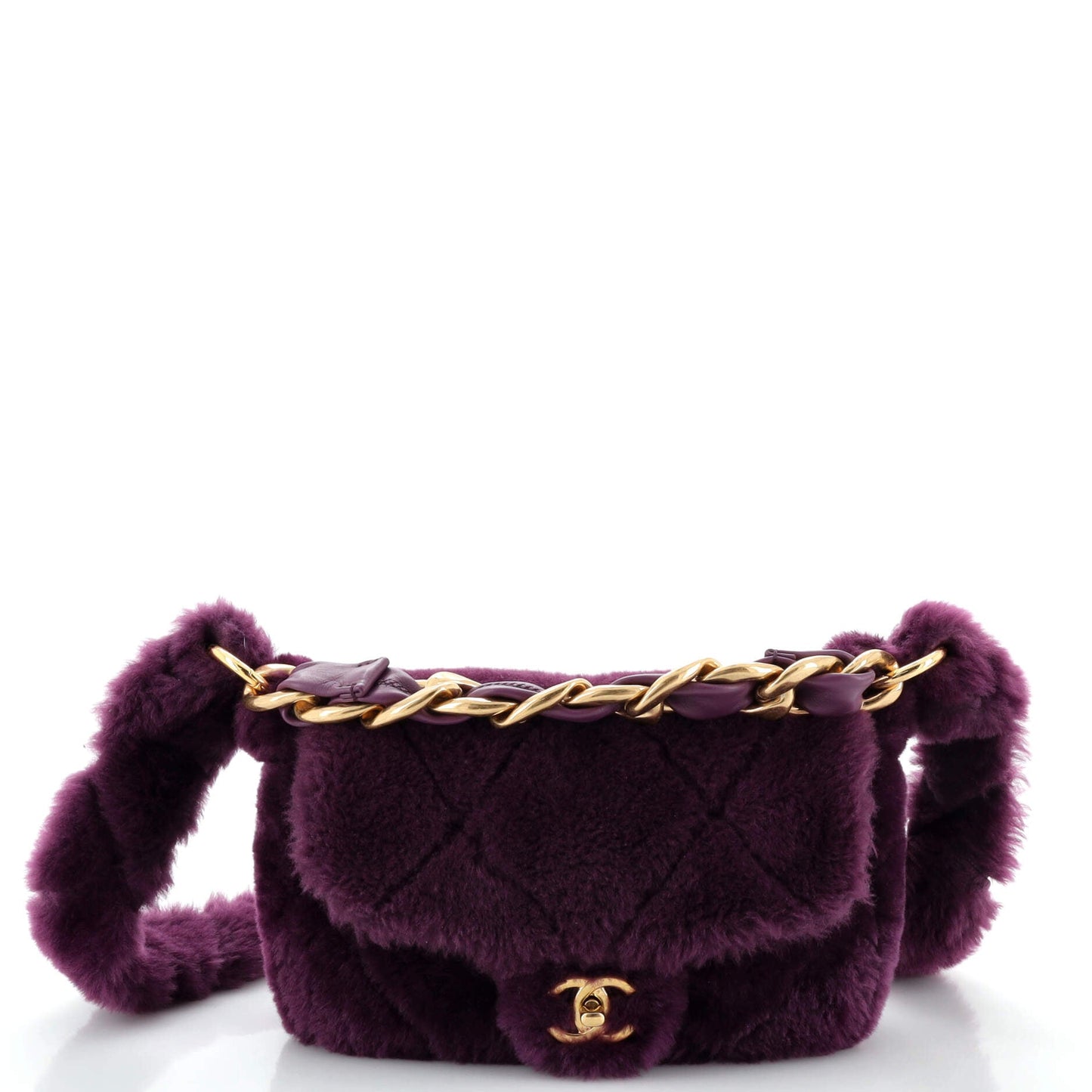 CHANEL Coconing Flap Bag Quilted Shearling with Lambskin