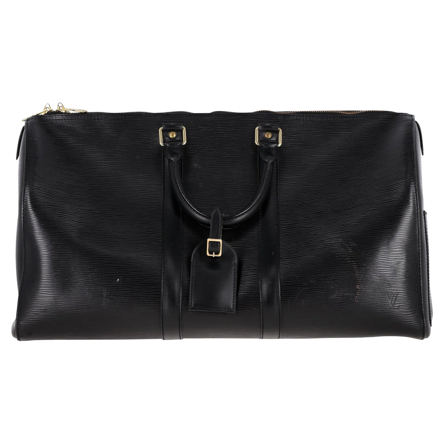 Louis Vuitton Keepall Bandoulière 50 Duffle Bag in Black Epi Leather