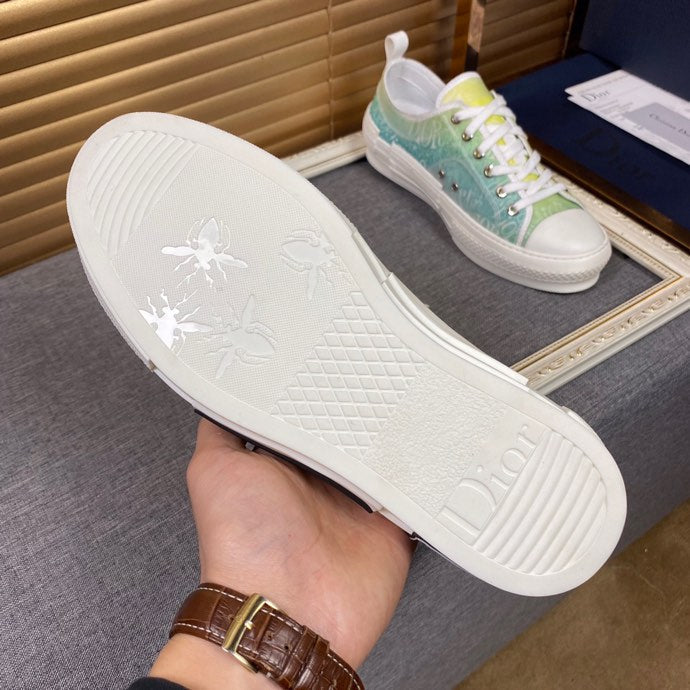 GLM - DIR B23 White and Yellow LOW-TOP SNEAKER