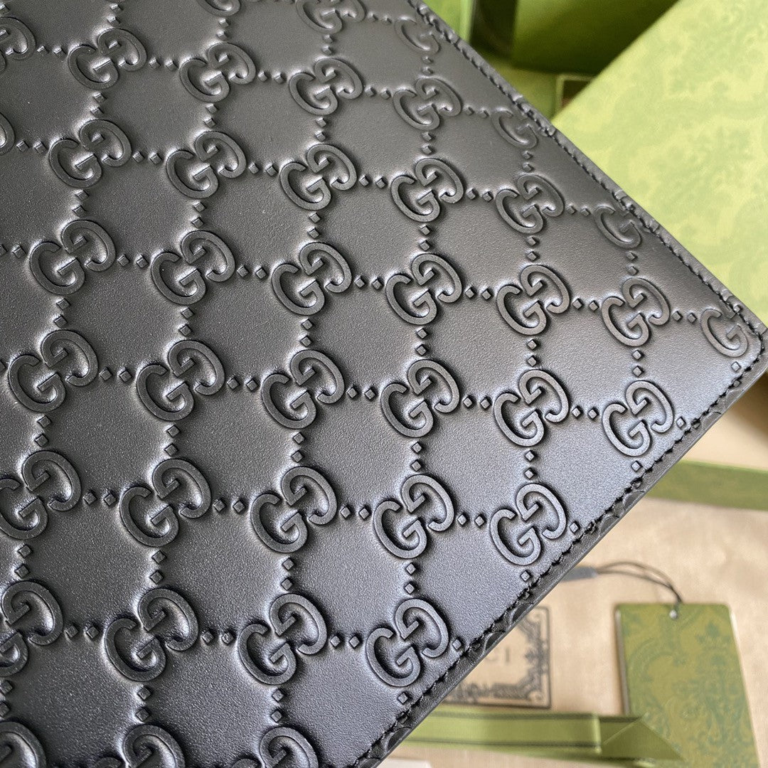 Glami Embossed Pouch Black Glami Embossed For Men 12in/30cm Glami