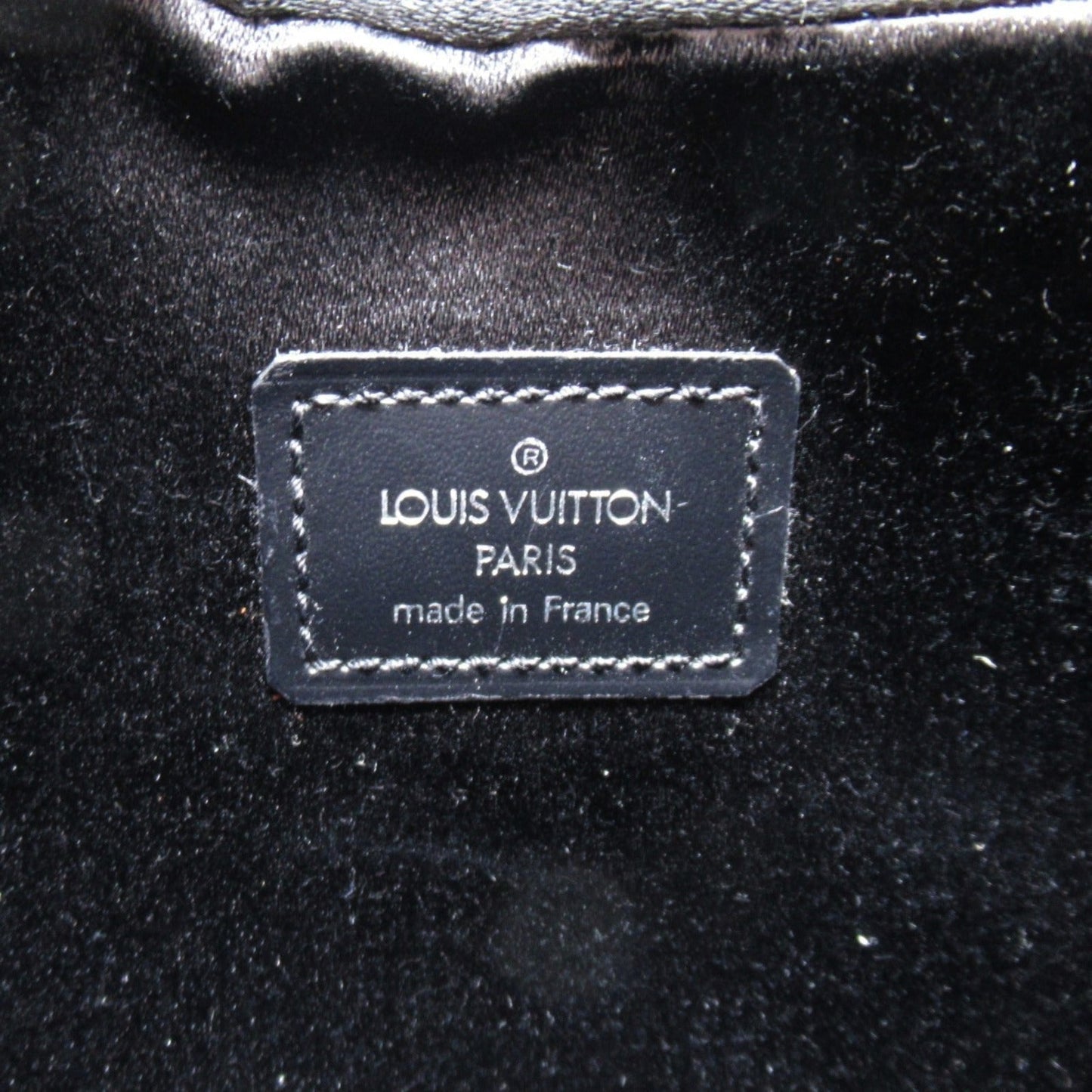 Louis Vuitton Little Bronze Accessories Bag PVC ted Canvas Monogram Satin  Black M92142