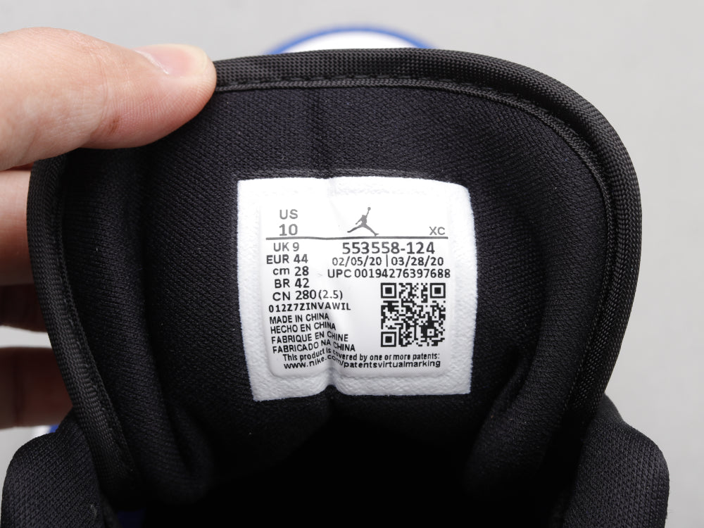 GLM - AJ1 white blue lightning