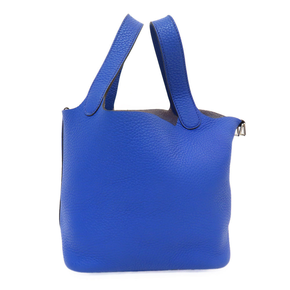 Hermes Picotin Lock PM  OÃƒÂ¥Ã‹â€ Ã‚Â» 2011 made blue electric silver gware trion claims handbags ladies ÃƒÂ¢Ã¢â‚¬â€œÃ‚Â¡ antique
