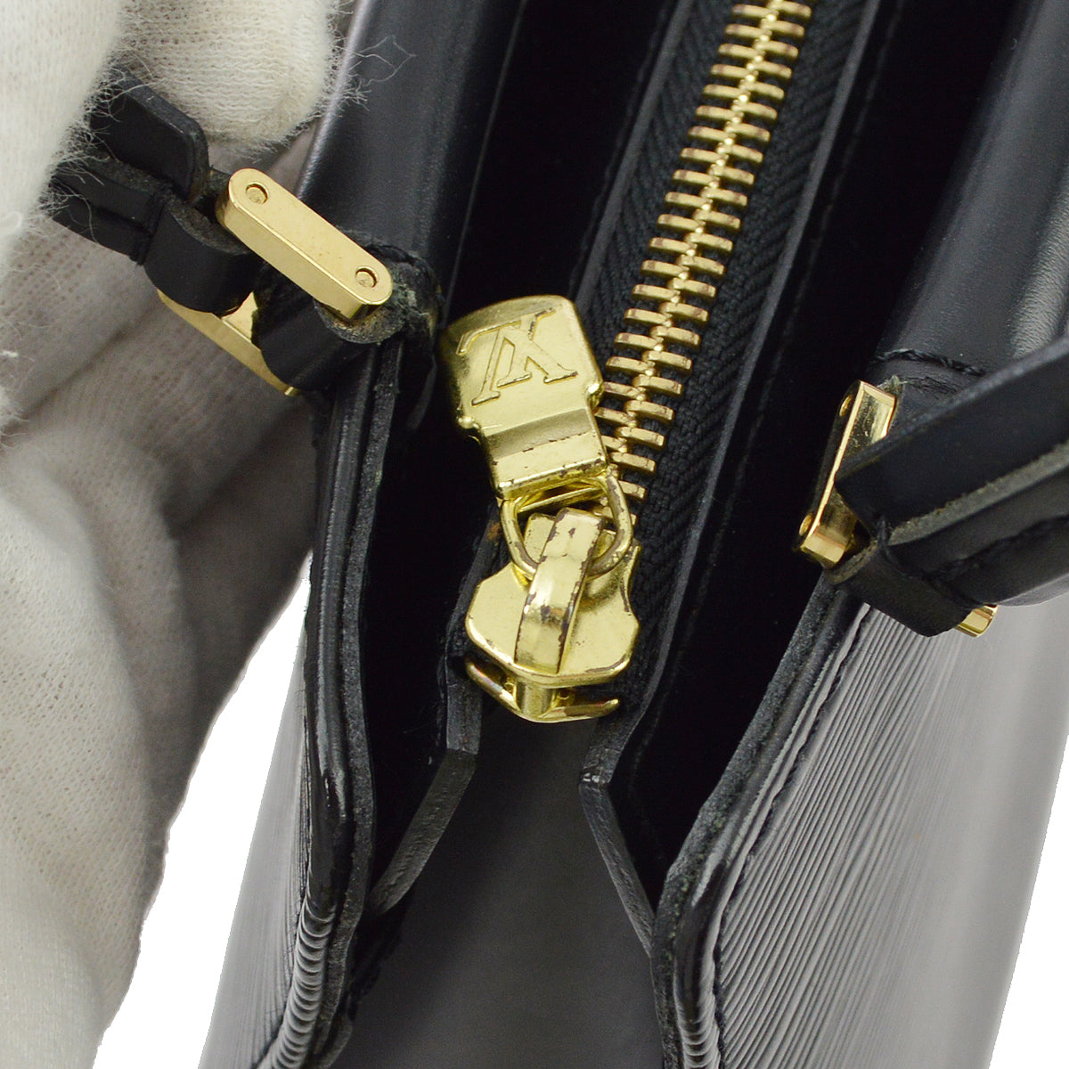 Louis Vuitton Black Epi Figari PM Handbag M52012