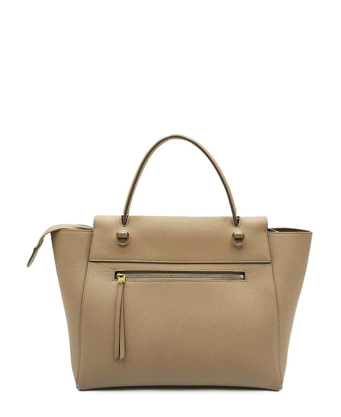 Mini Belt Bag in Grained Leather Cream