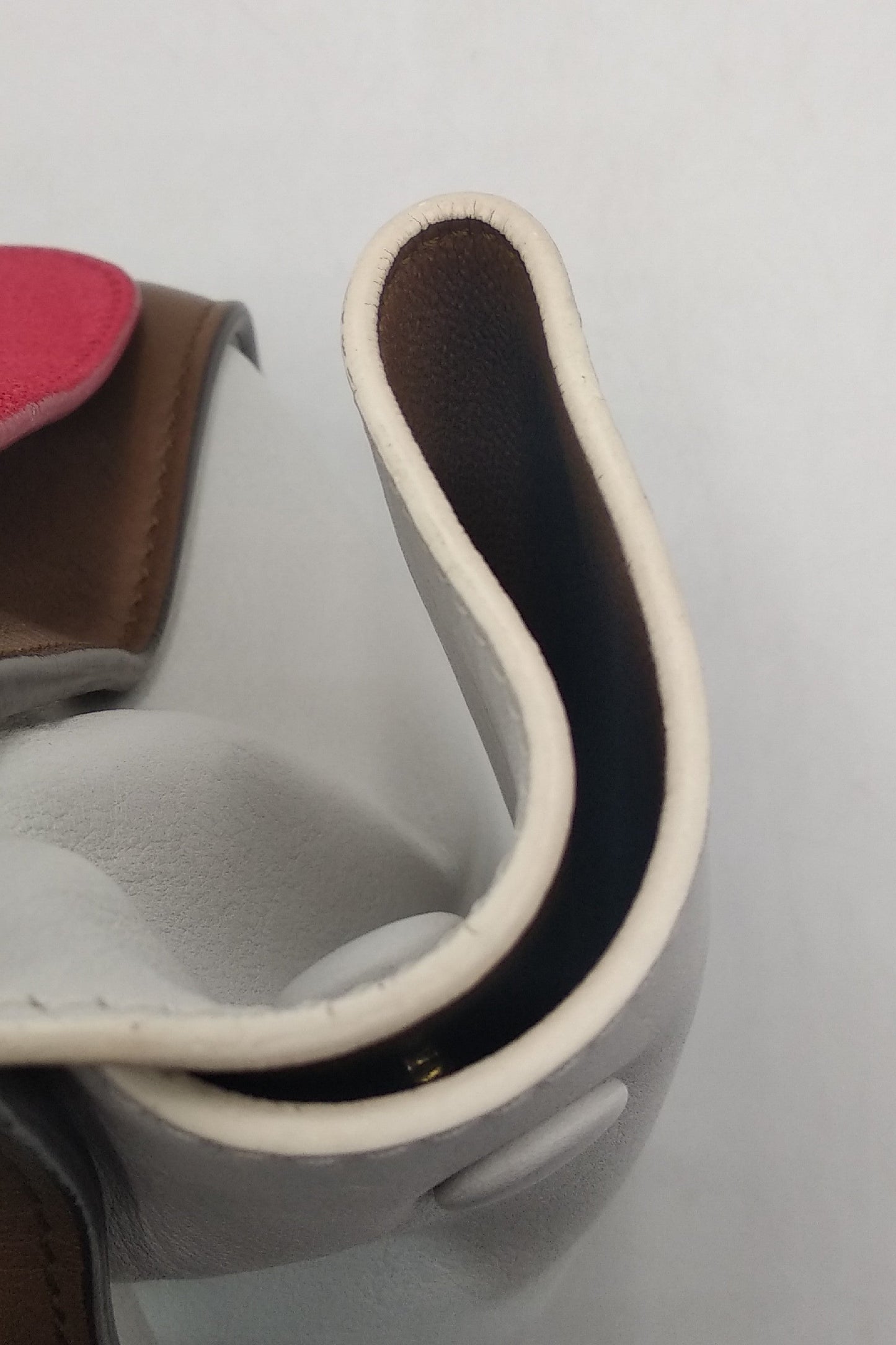 Trapeze Medium Suede White Brown Red