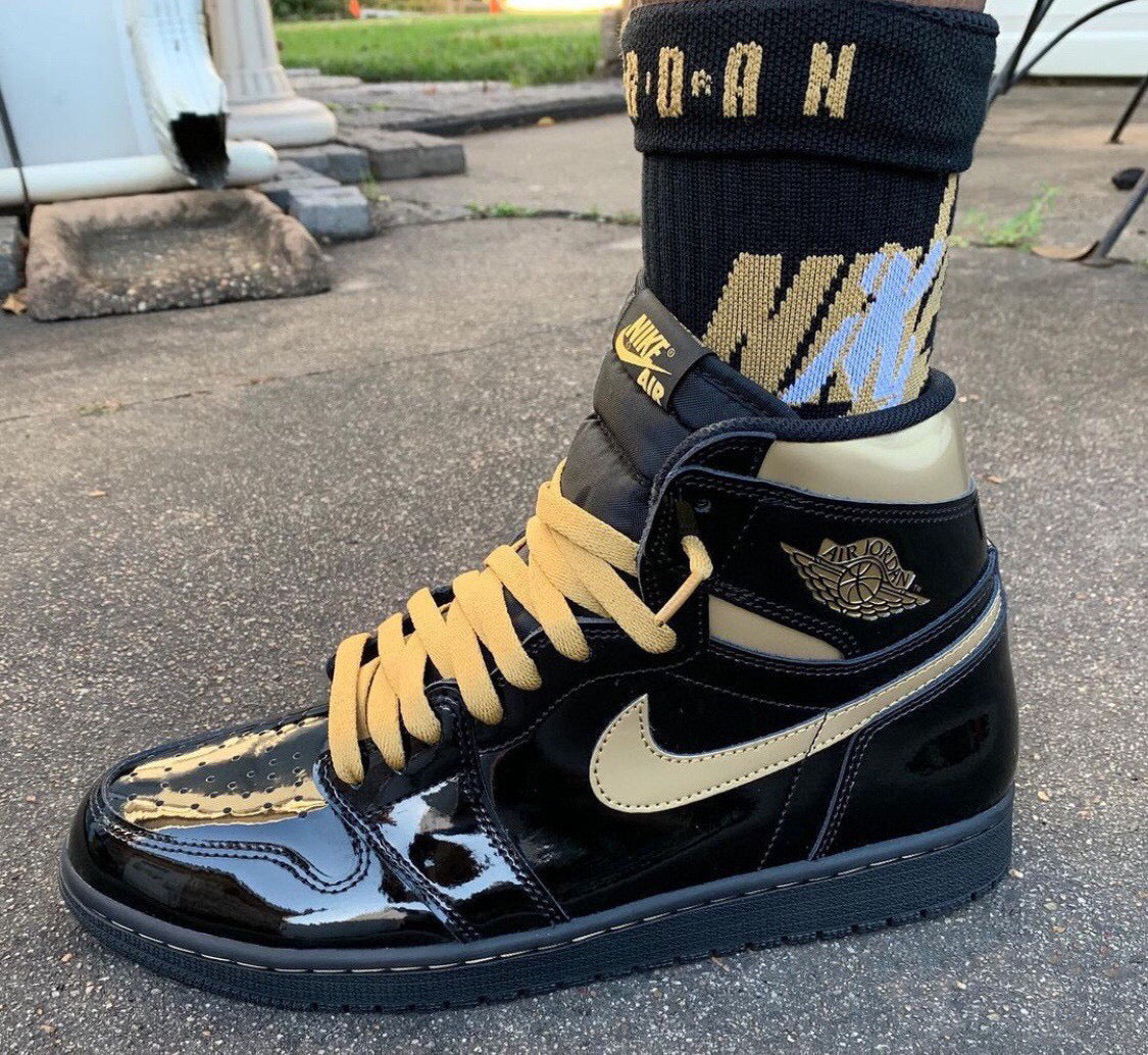 GLM - AJ1 High Black Gold