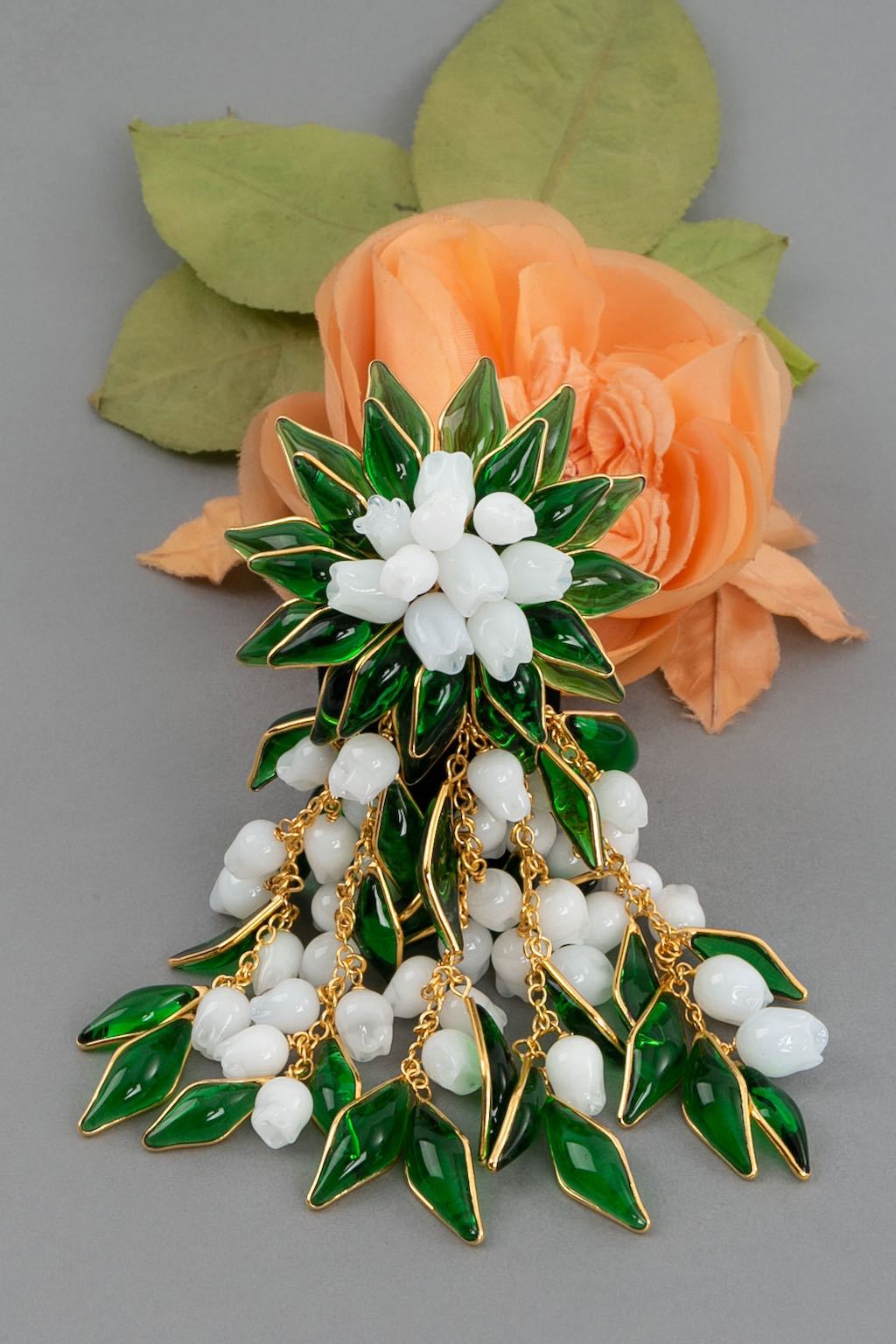 Broche pendentif muguet Augustine