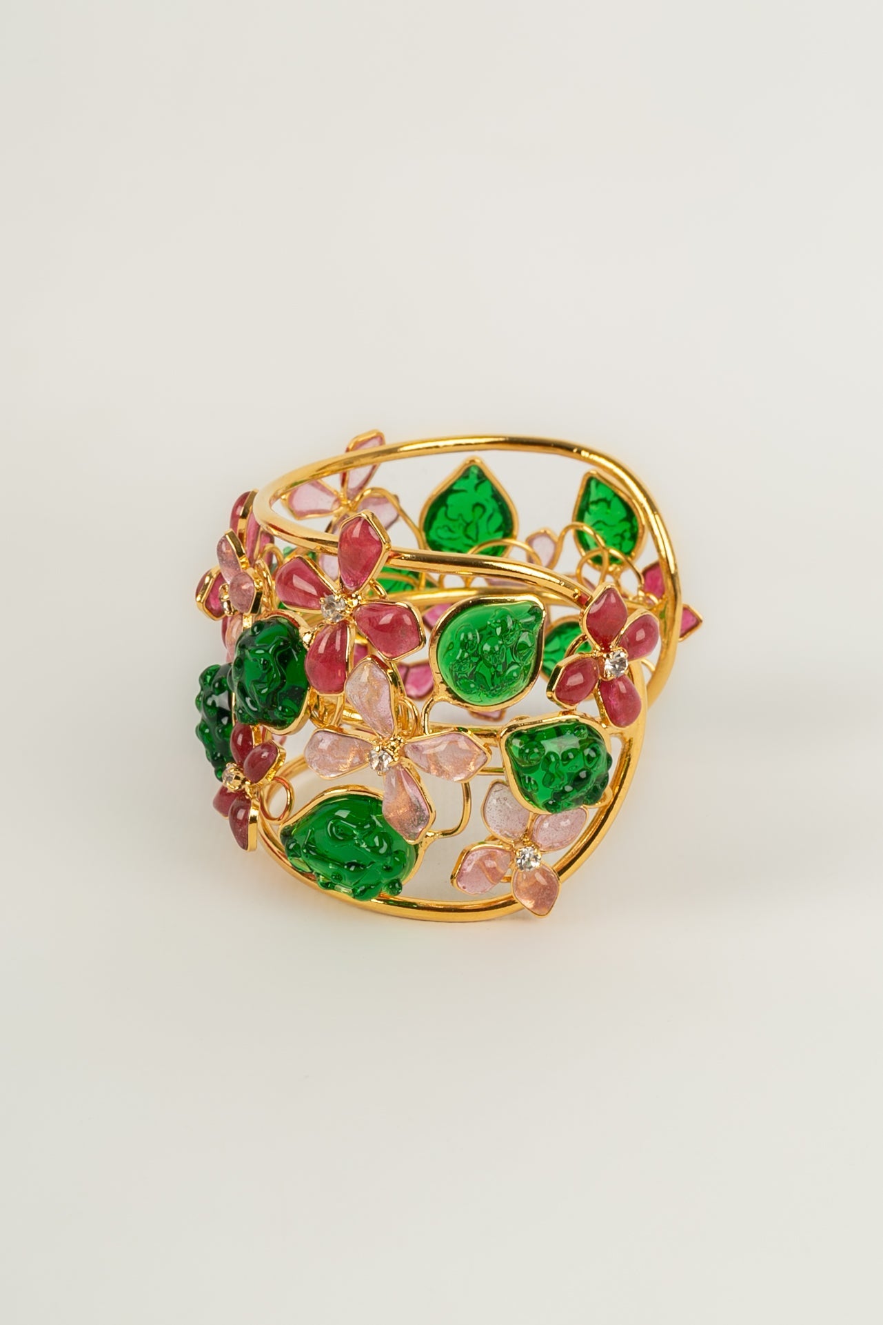 Bracelet manchette fleurs Augustine