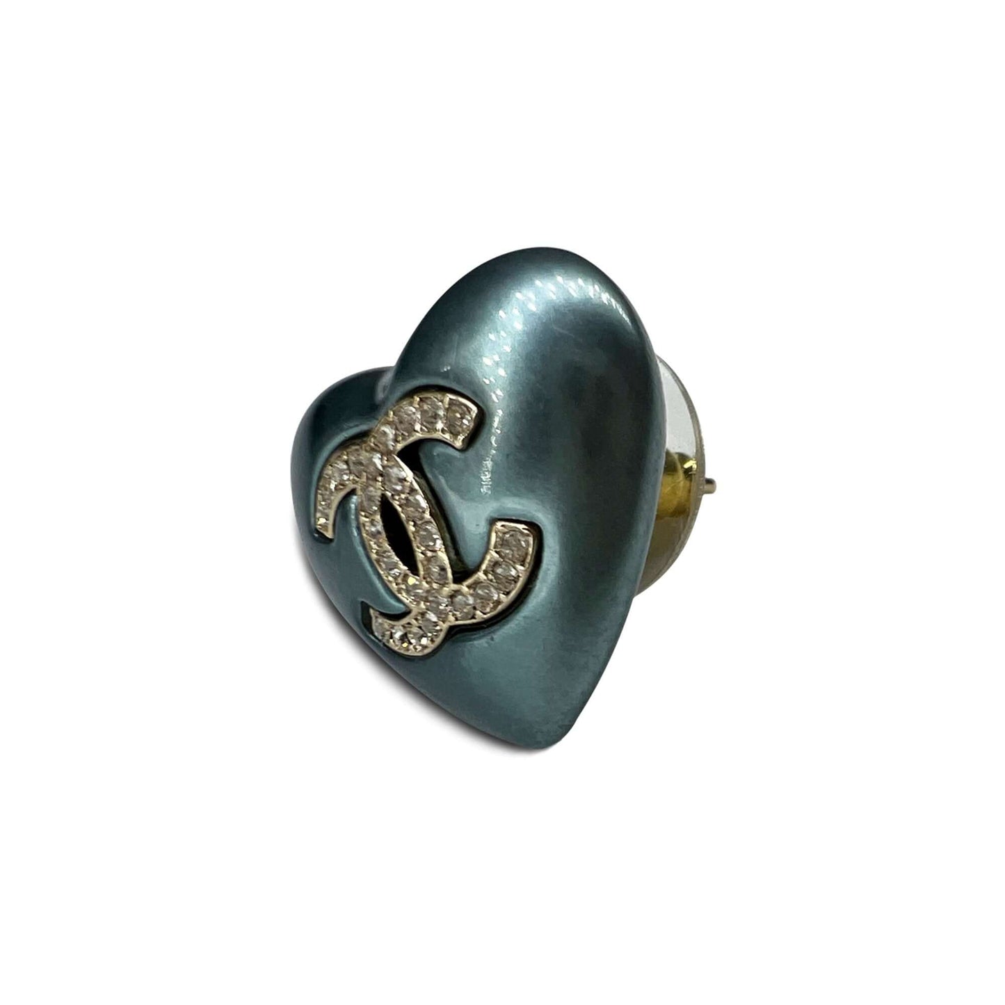 Chanel Heart Shape Pearl Earrings
