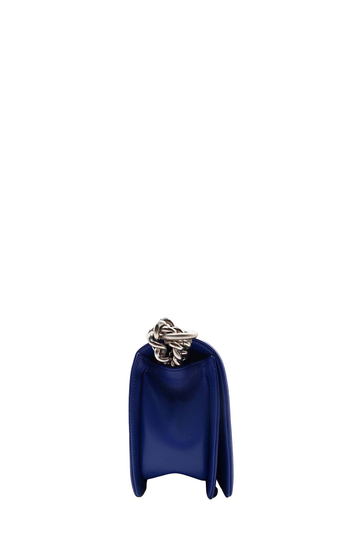 Python Old Medium Boy Flap Bag Marine Blue