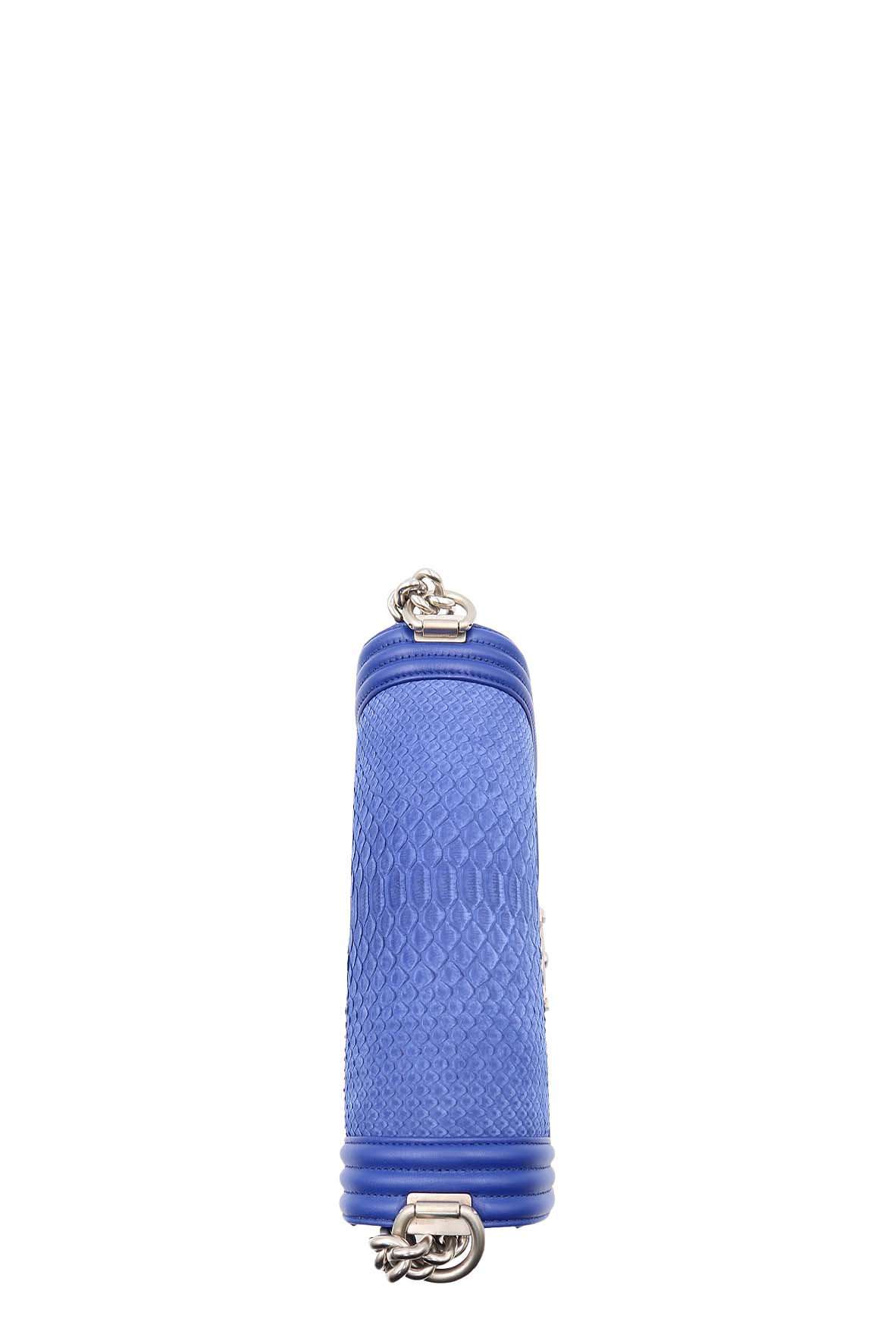 Python Old Medium Boy Flap Bag Marine Blue