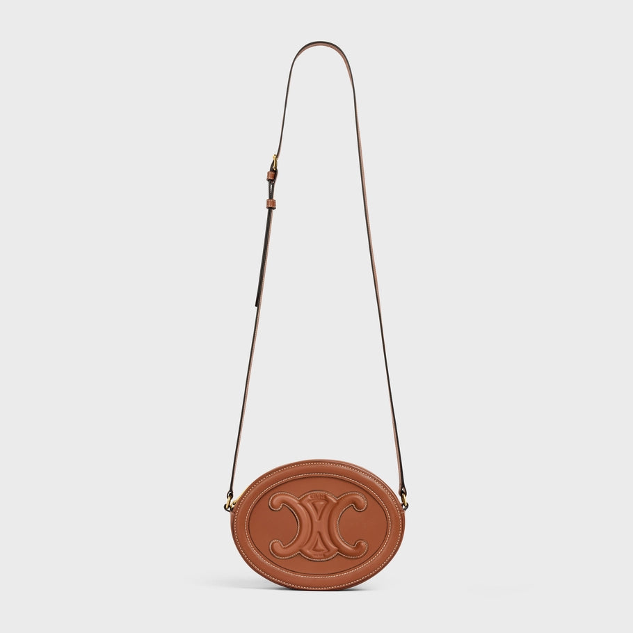 OVAL LEATHER BAG TRIOMPHE