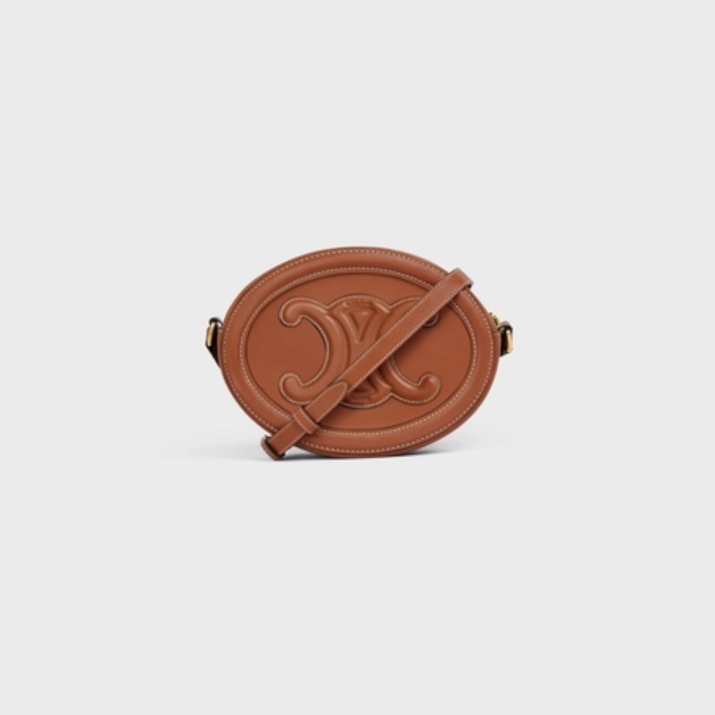 OVAL SHOULDER BAG IN TRIOMPHE