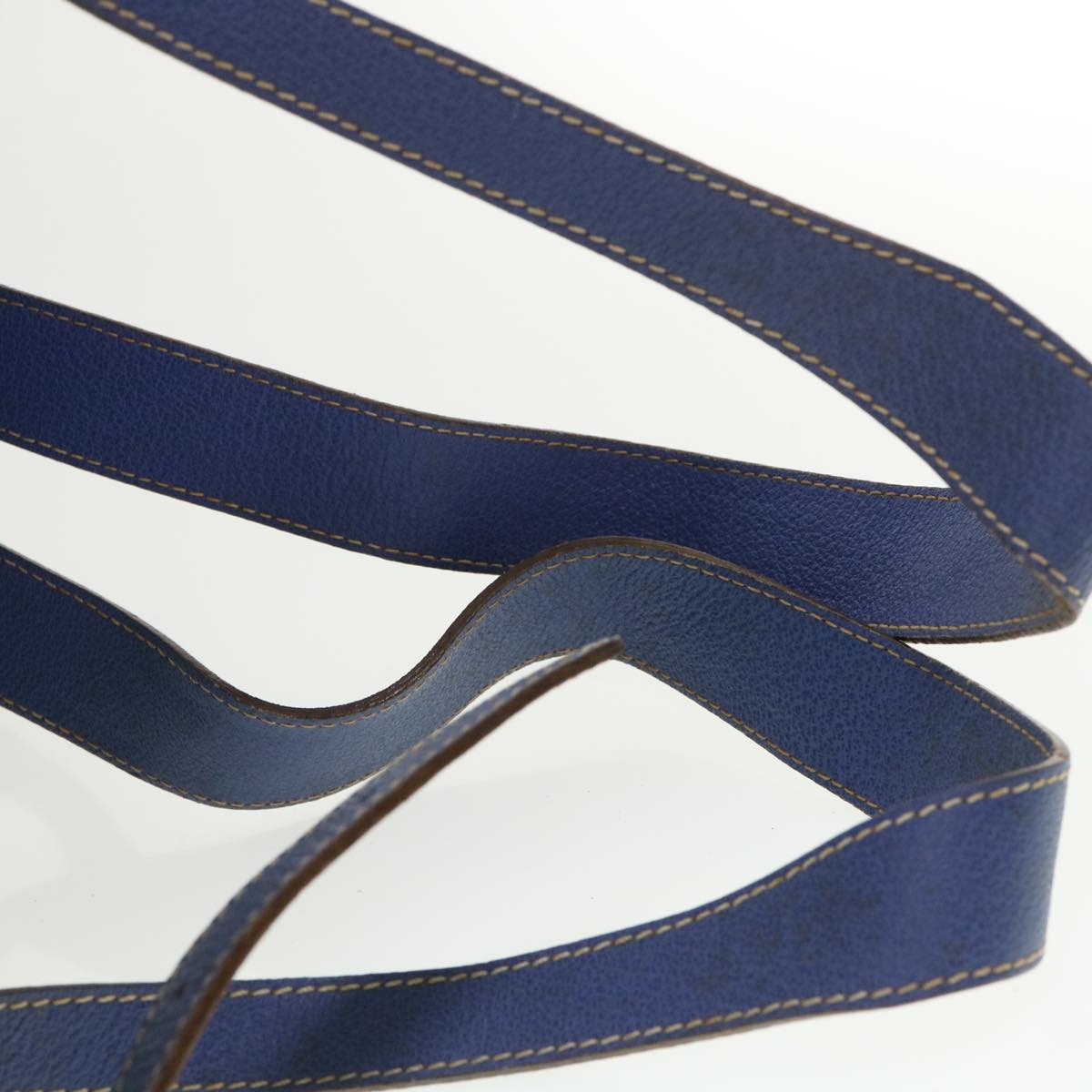 GUCCI Backpack Suede Leather Blue cl359