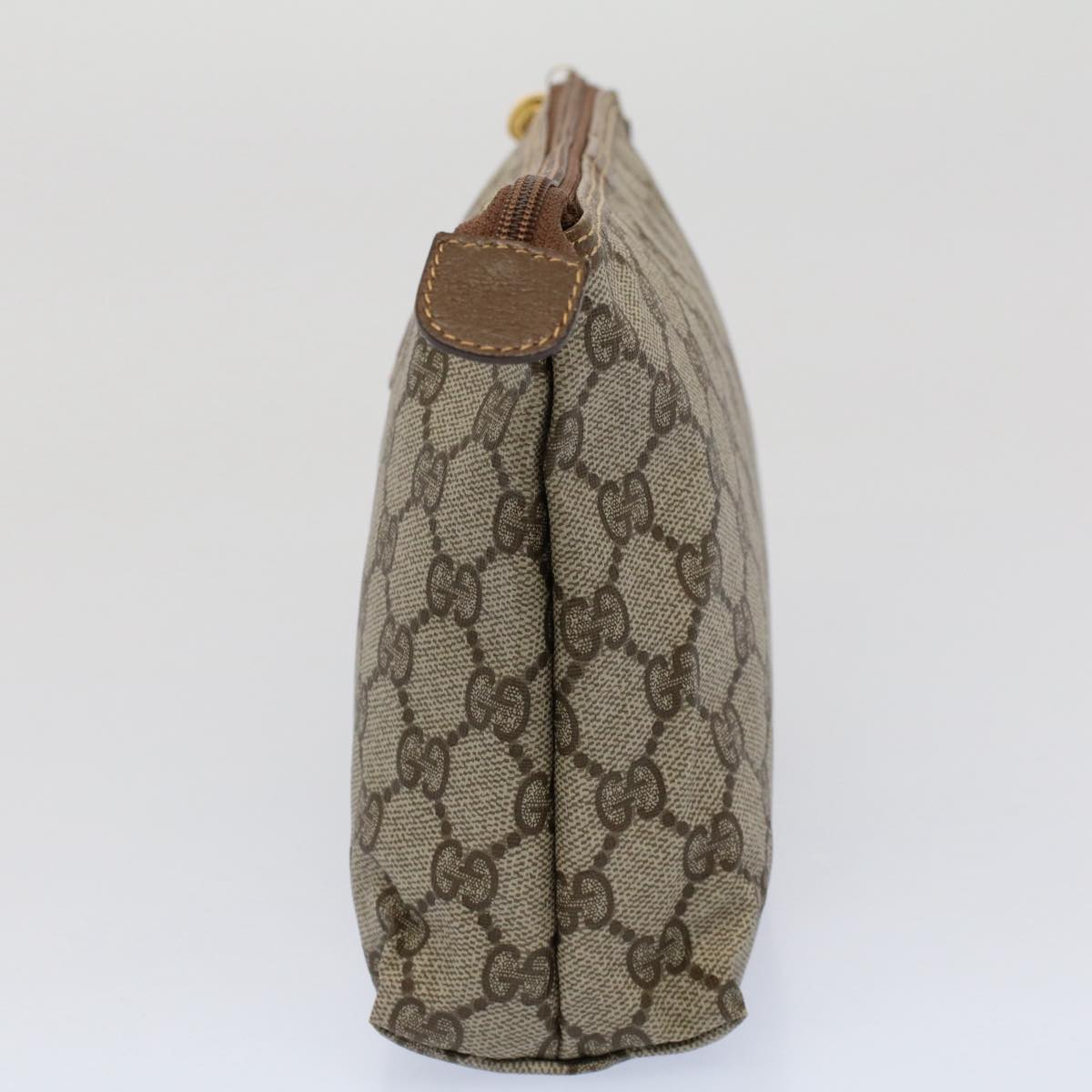 GUCCI GG Canvas Pouch PVC Leather Beige 014 115 6088 cl746