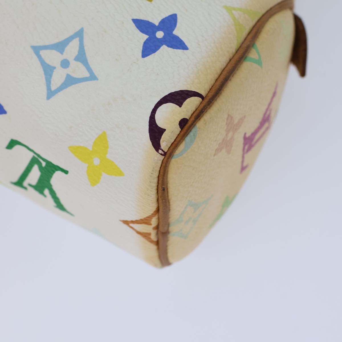 LOUIS VUITTON Monogram Multicolor Mini Speedy Hand Bag White M92645 cl823A