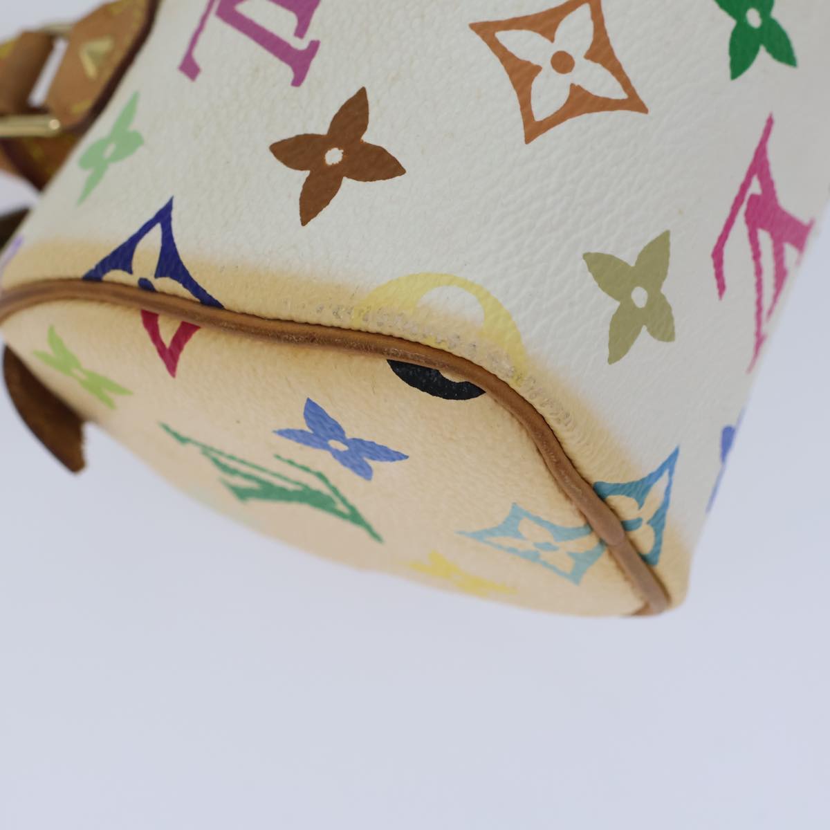 LOUIS VUITTON Monogram Multicolor Mini Speedy Hand Bag White M92645 cl823A
