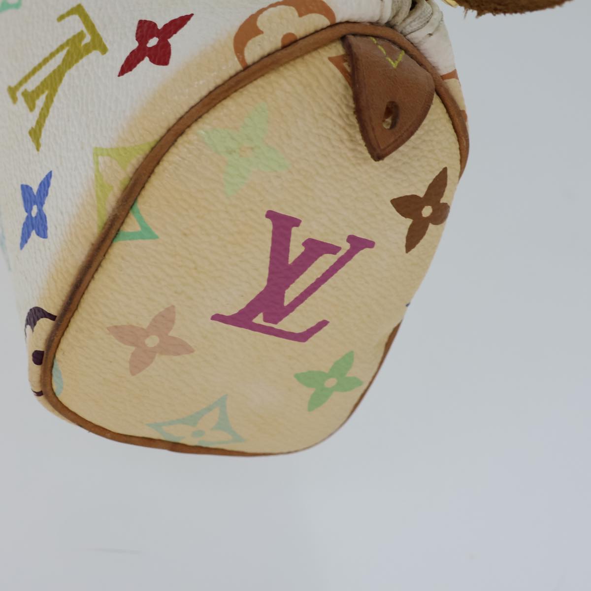 LOUIS VUITTON Monogram Multicolor Mini Speedy Hand Bag White M92645 cl823A
