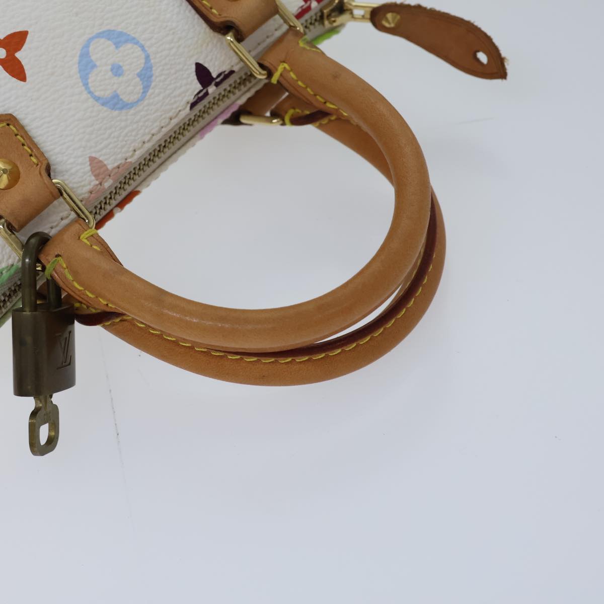 LOUIS VUITTON Monogram Multicolor Mini Speedy Hand Bag White M92645 cl823A