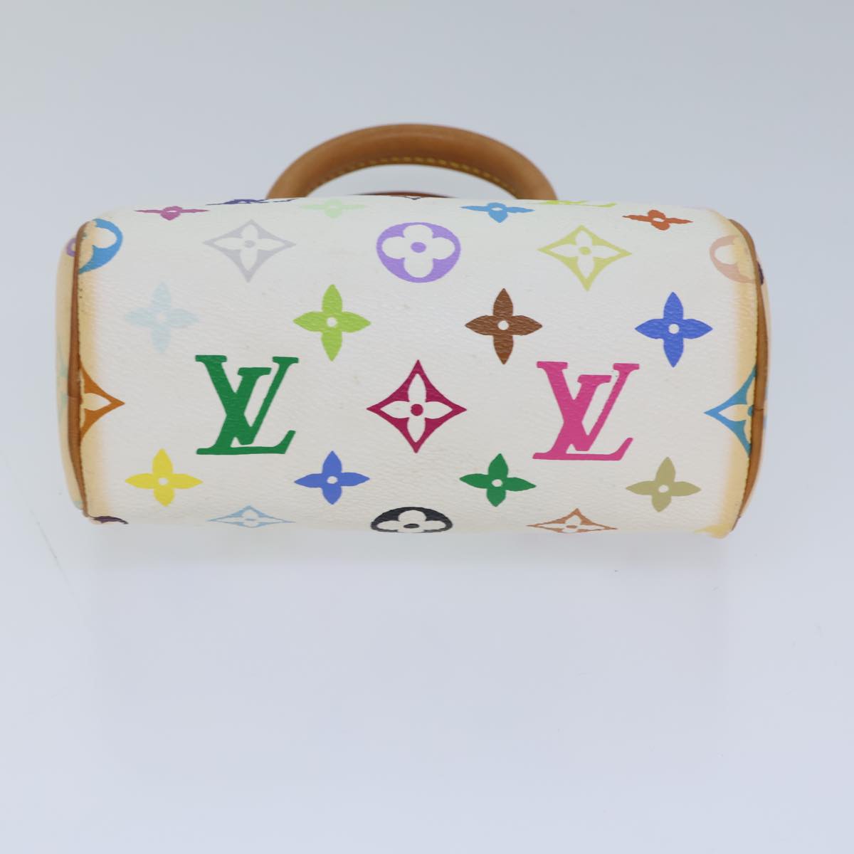 LOUIS VUITTON Monogram Multicolor Mini Speedy Hand Bag White M92645 cl823A