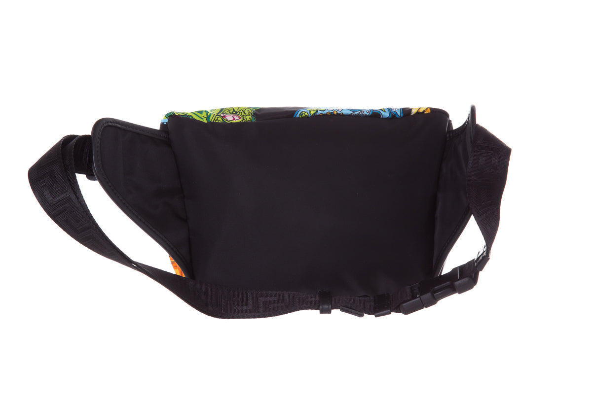 Versace Black & Multi Printed Fanny Pack