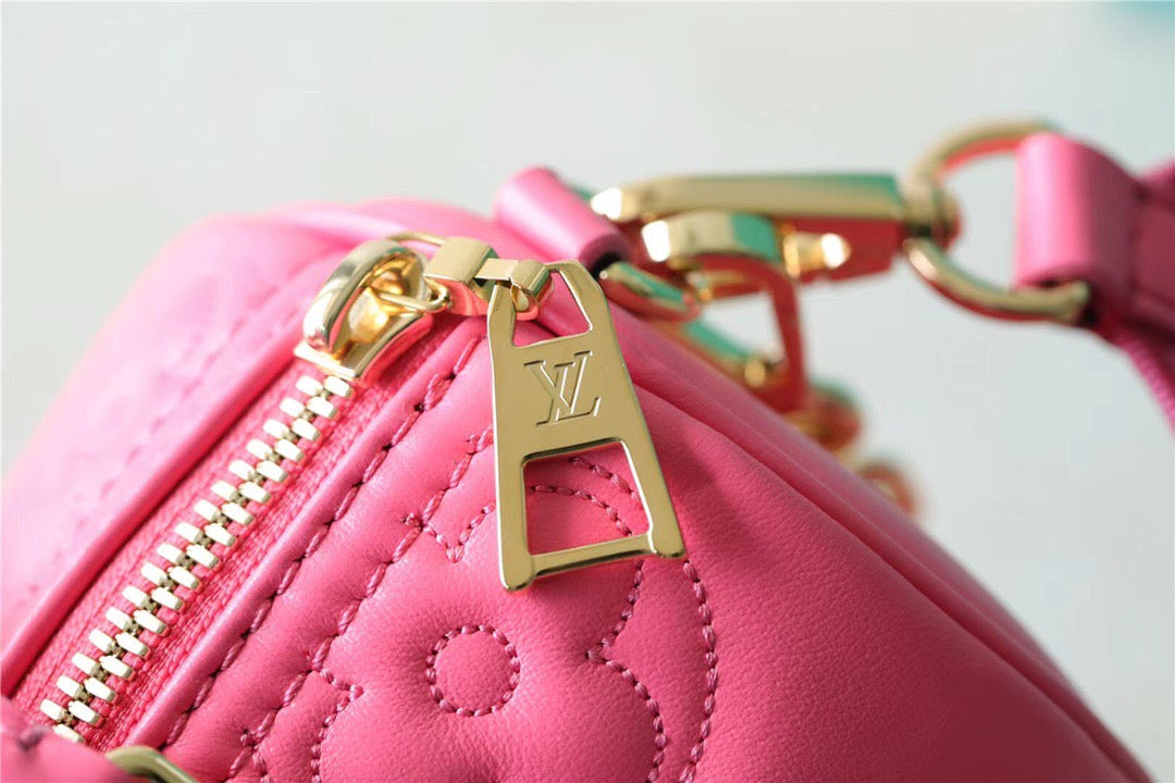 LV Papillon GLAMI Bag Classic Monogram For Women 20cm Dragon Fruit Pink LV M59826
