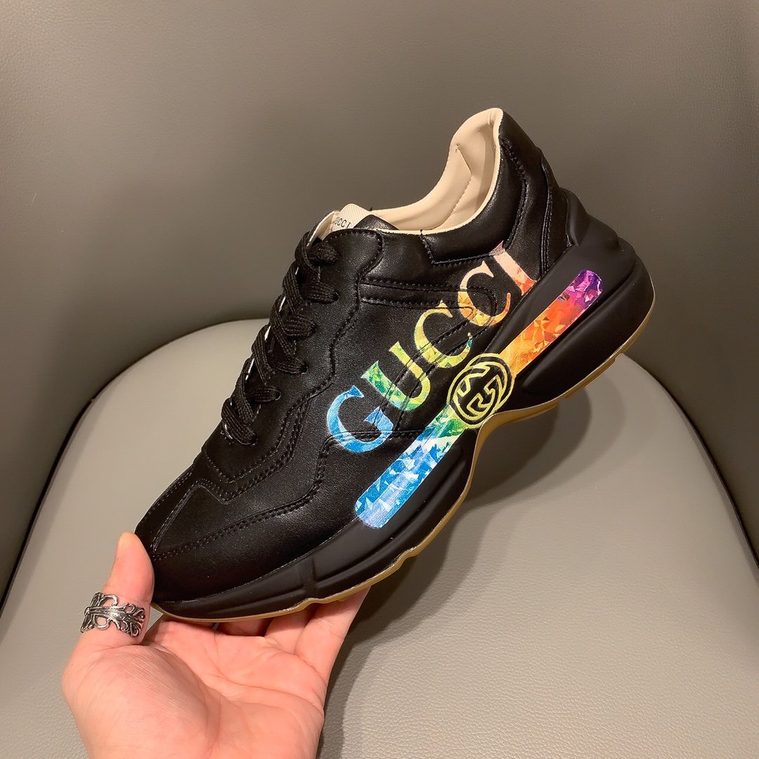 GLM-GCI  RHYTON VINTAGE TRAINER BLACK SNEAKER 145