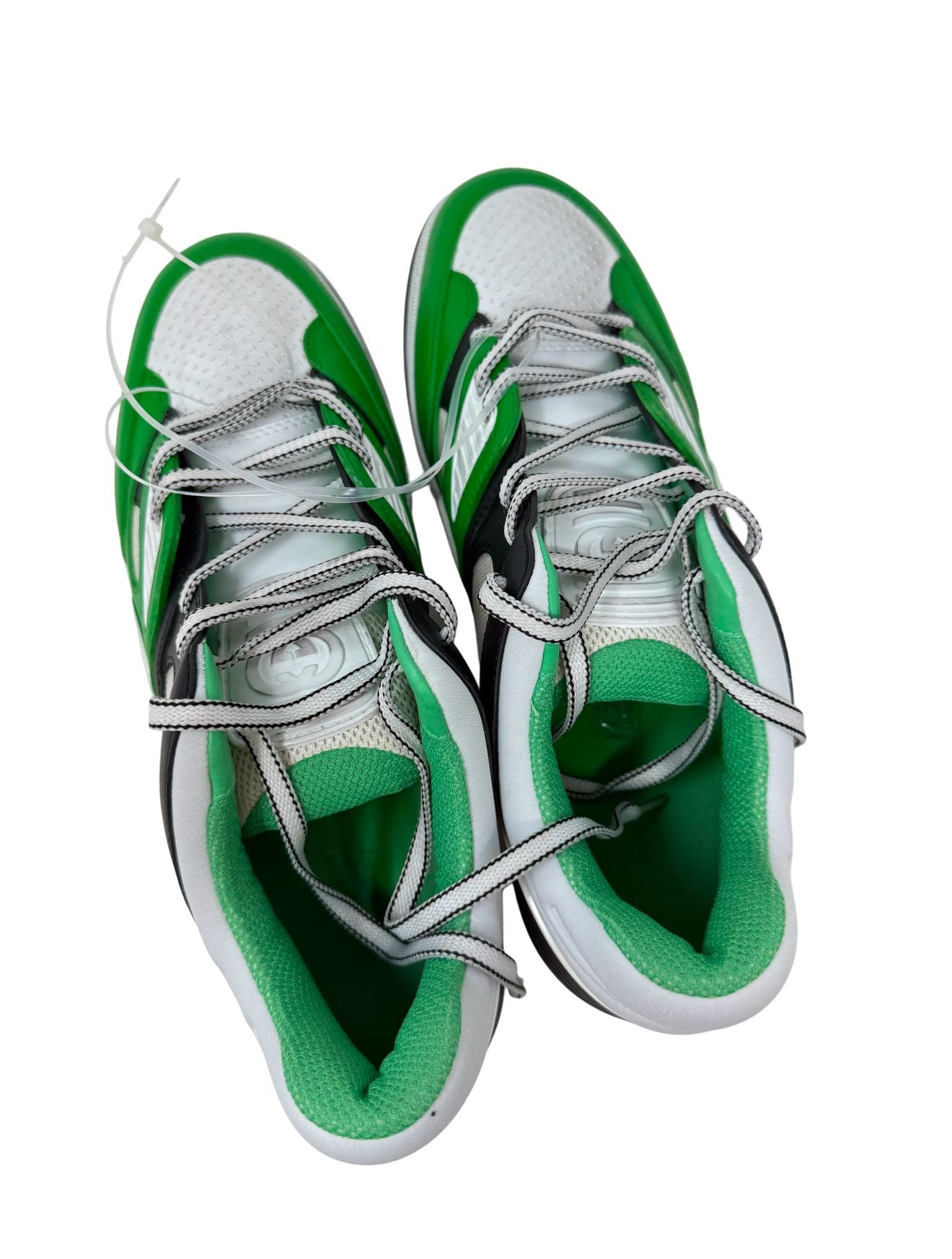 Gucci Basket Green Leather Sneakers US 13.5