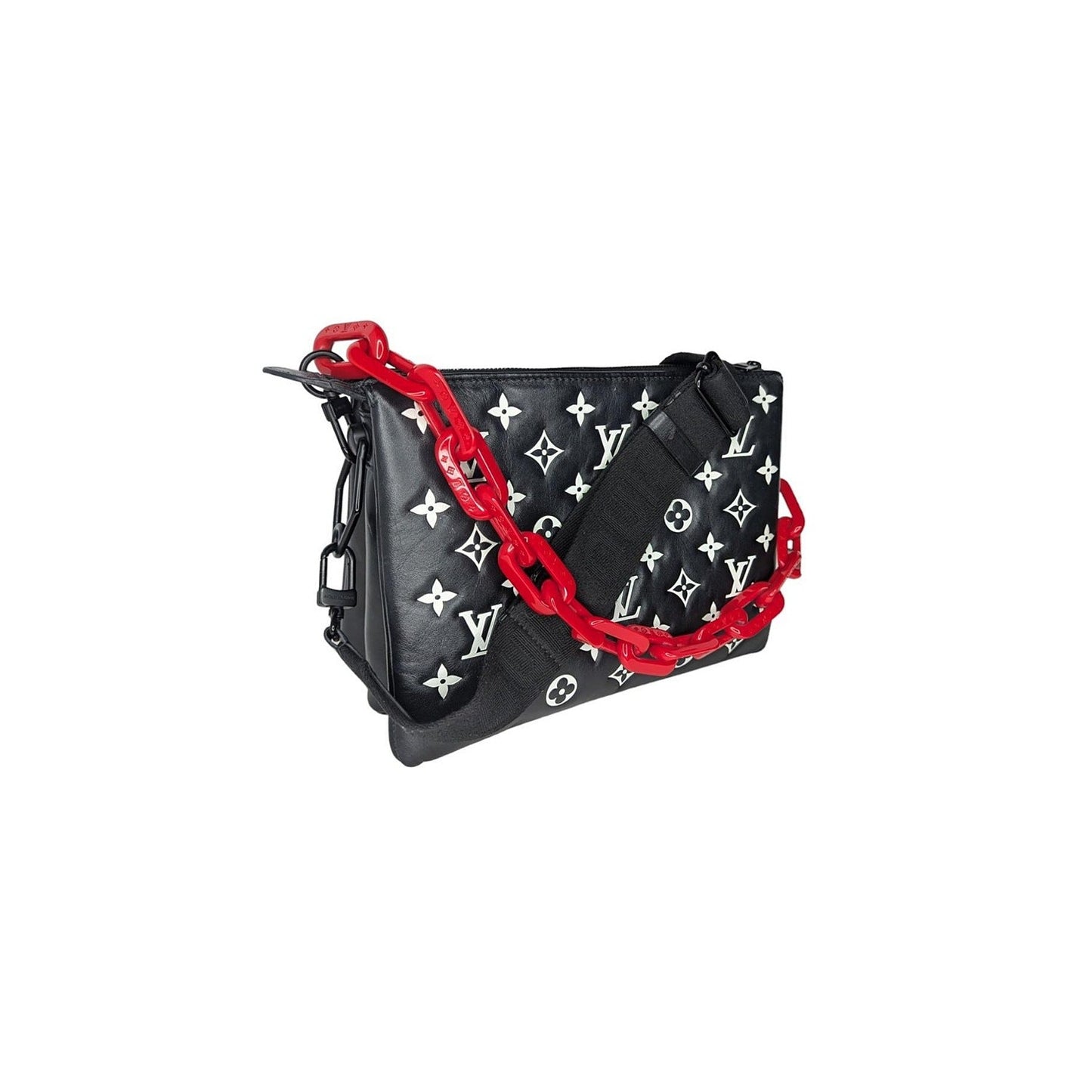 Louis Vuitton Monogram Embossed Lambskin Leather Coussin PM