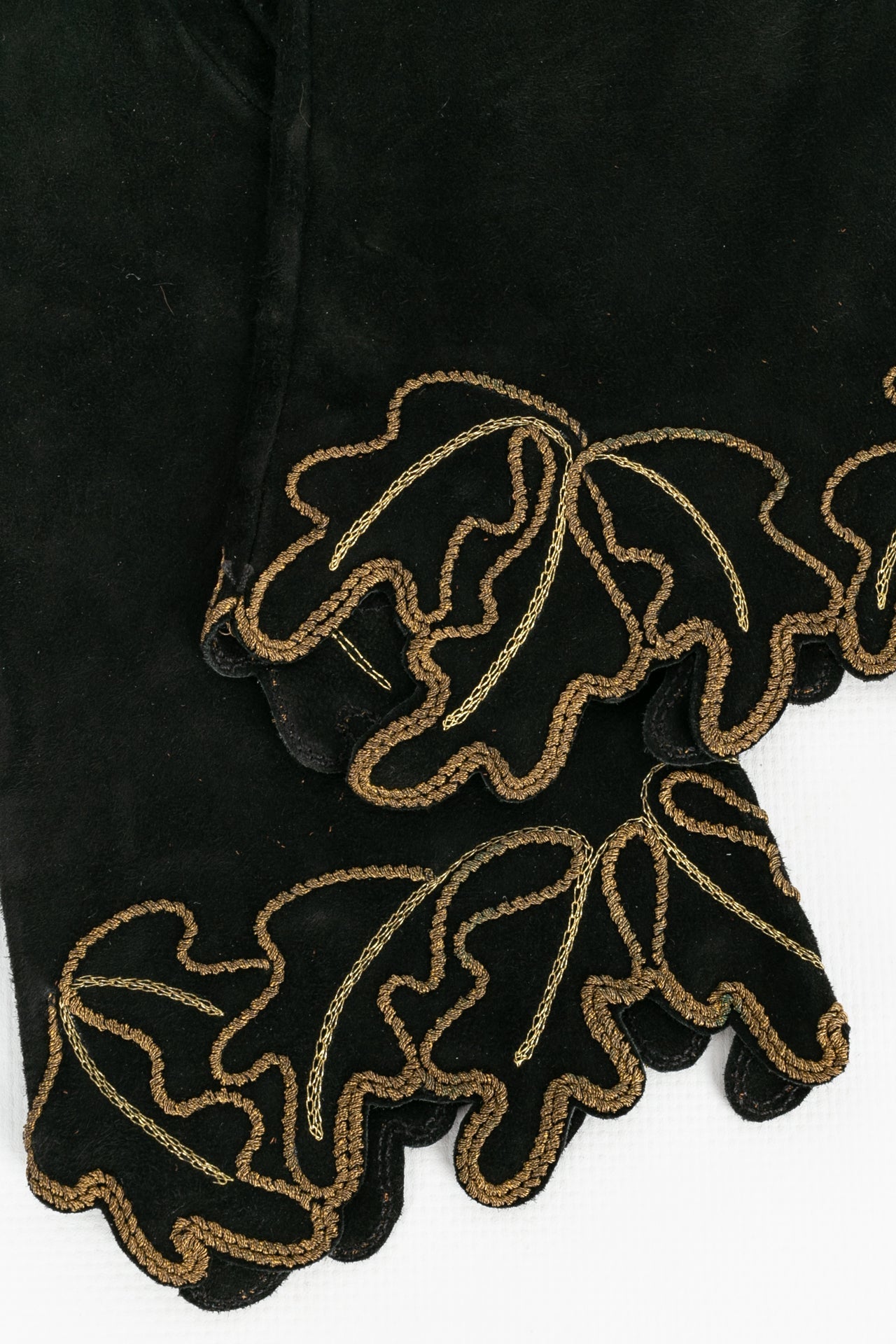 Gants en daim noir Nina Ricci