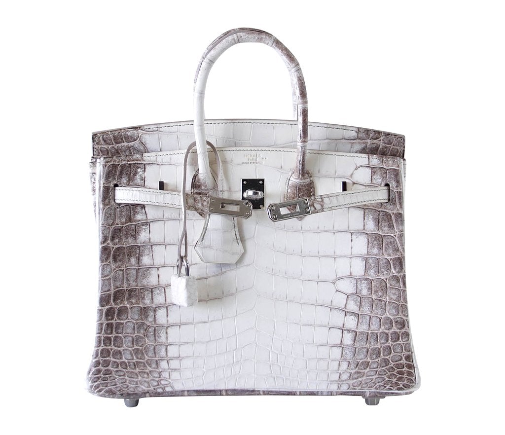 HermÃƒÆ’Ã‚Â¨s Birkin 25 Blanc Himalaya Crocodile Bag PHW