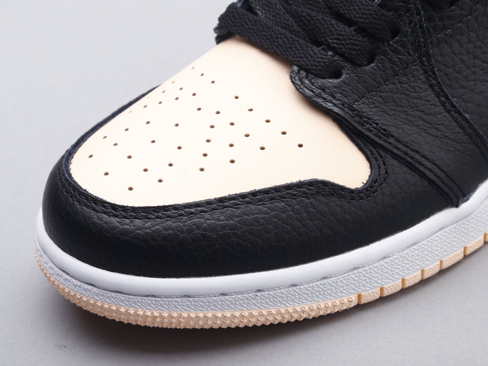 GLM - AJ1 black pink toe women's shoes