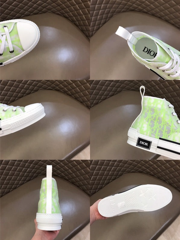 GLM - DIR B23 White and Yellow HIGH-TOP SNEAKER
