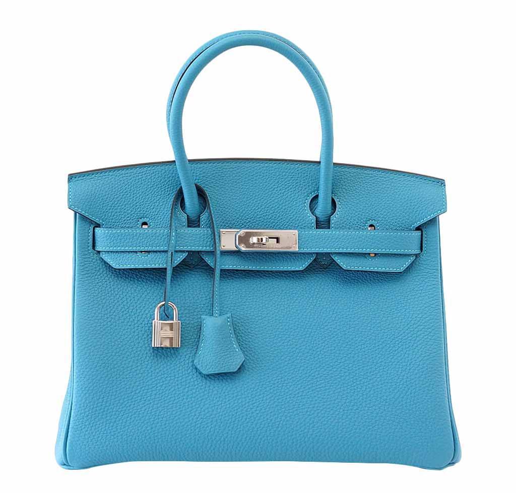 HermÃƒÆ’Ã‚Â¨s Birkin 30 Turquoise Bag PHW