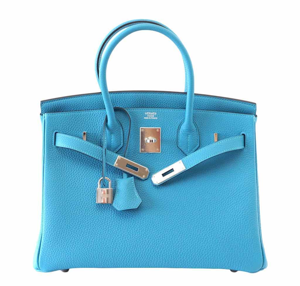 HermÃƒÆ’Ã‚Â¨s Birkin 30 Turquoise Bag PHW