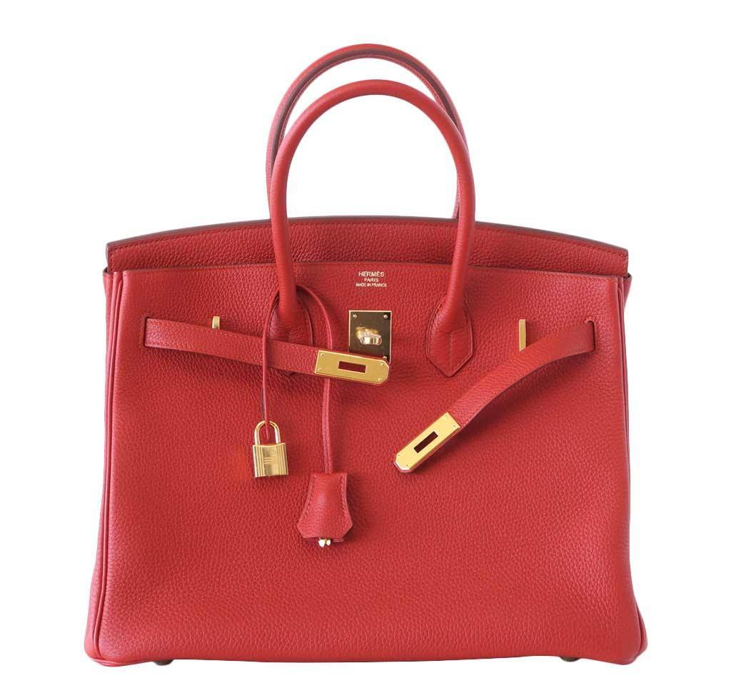 HermÃƒÆ’Ã‚Â¨s Birkin 25 Vermillion Bag GHW
