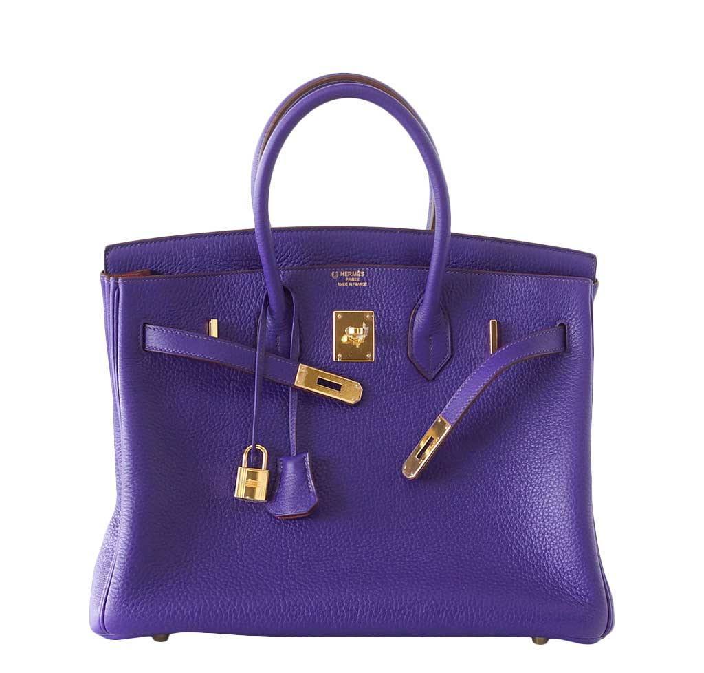 HermÃƒÆ’Ã‚Â¨s Birkin 35 Iris Special Order Horseshoe Bag