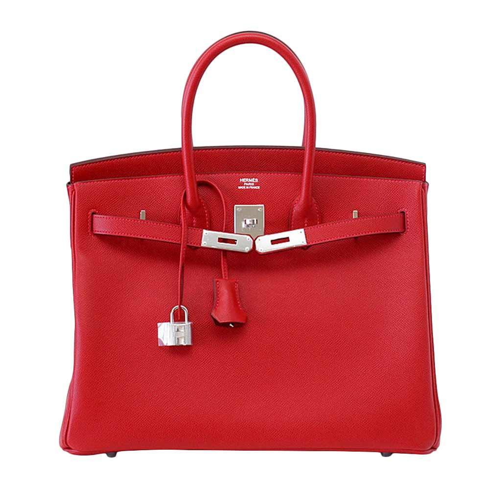 HermÃƒÆ’Ã‚Â¨s Birkin 35 Rouge Casaque Epsom Bag PHW