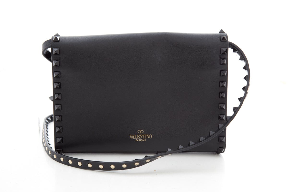 Valentino Black Rockstud Medium Handbag