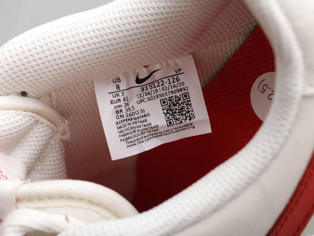 GLM - AF1 retro white red low top