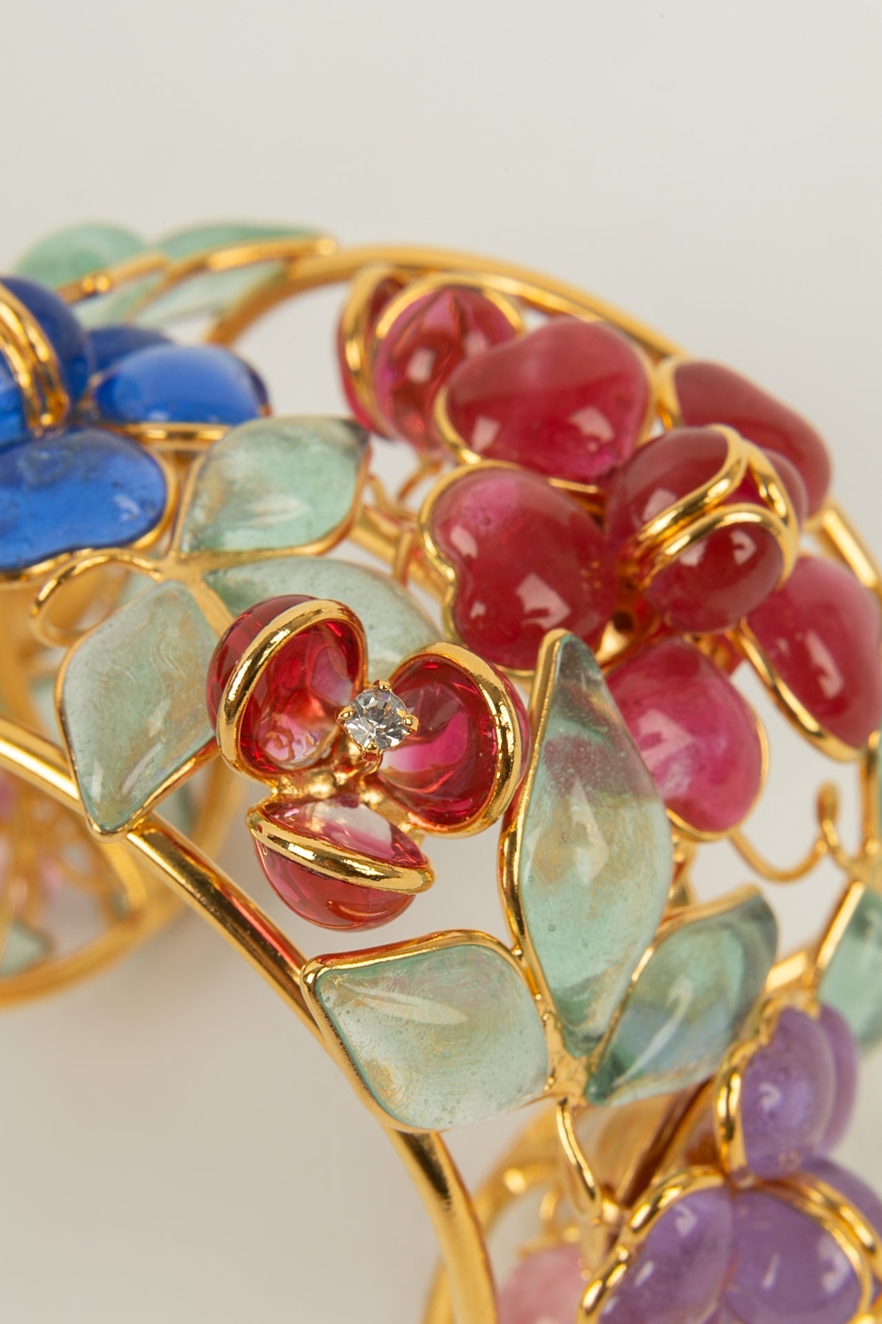 Bracelet manchette fleurs Augustine