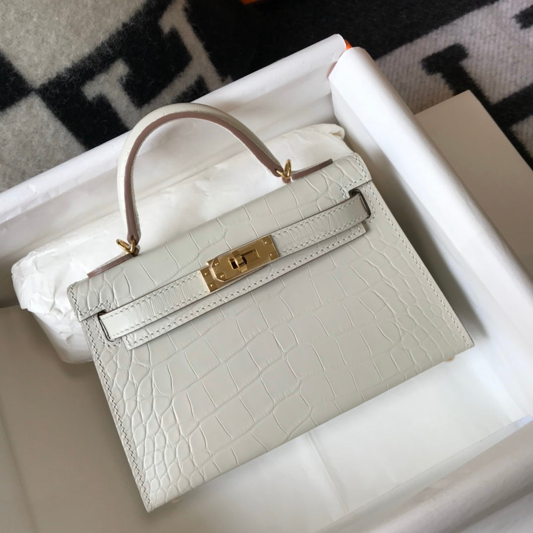 GLAMI Kelly White For Women Gold Toned Hardware 7.8in/20cm