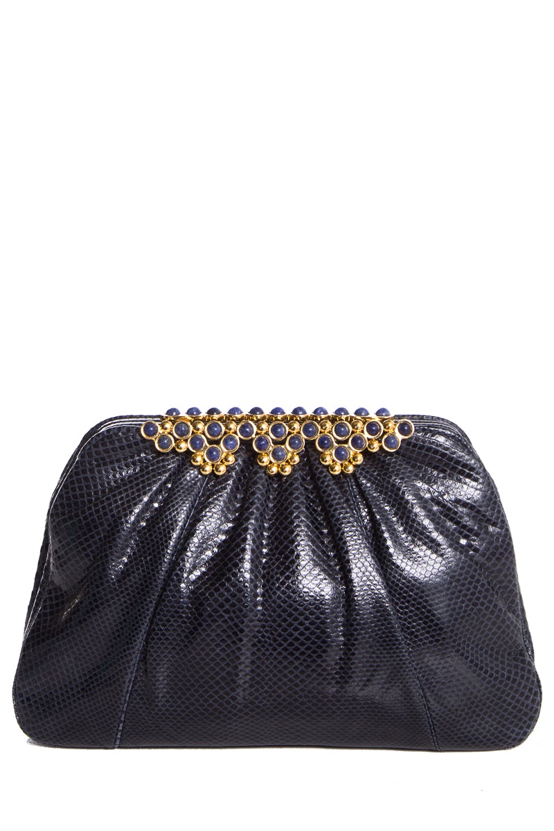 Judith Leiber Navy Evening Bag