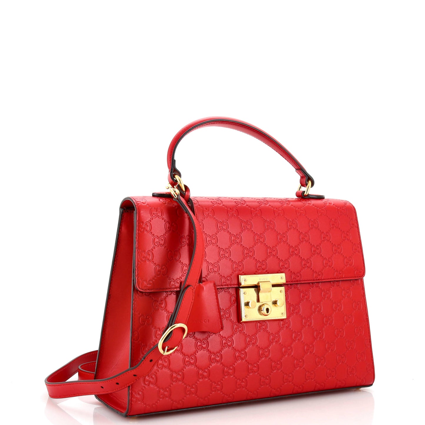 Padlock Top Handle Bag Guccissima Leather Medium