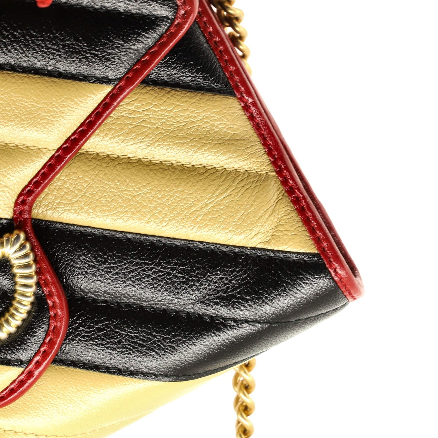 GG Marmont Chain Wallet Diagonal Quilted Leather Mini
