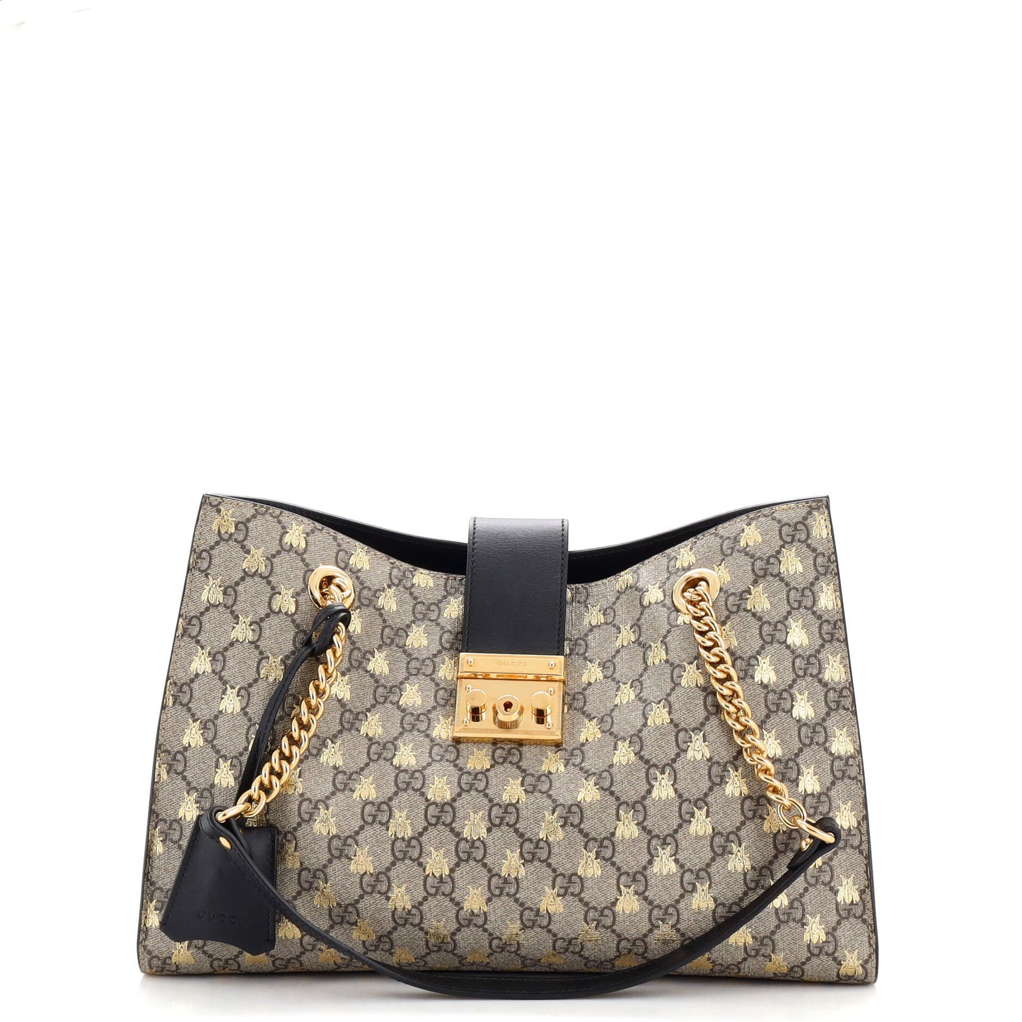 Padlock Chain Tote Printed GG Coated Canvas Medium